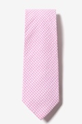 Seersucker Check Pink Tie Photo (0)