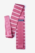 Briton Stripe Pink Knit Tie Photo (1)