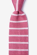 Briton Stripe Pink Knit Tie Photo (0)
