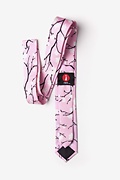 Cherry Blossoms Pink Skinny Tie Photo (1)