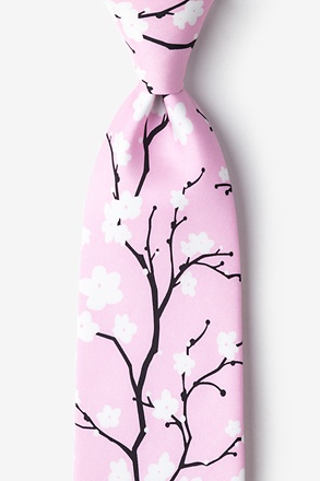 Cherry Blossoms Pink Tie