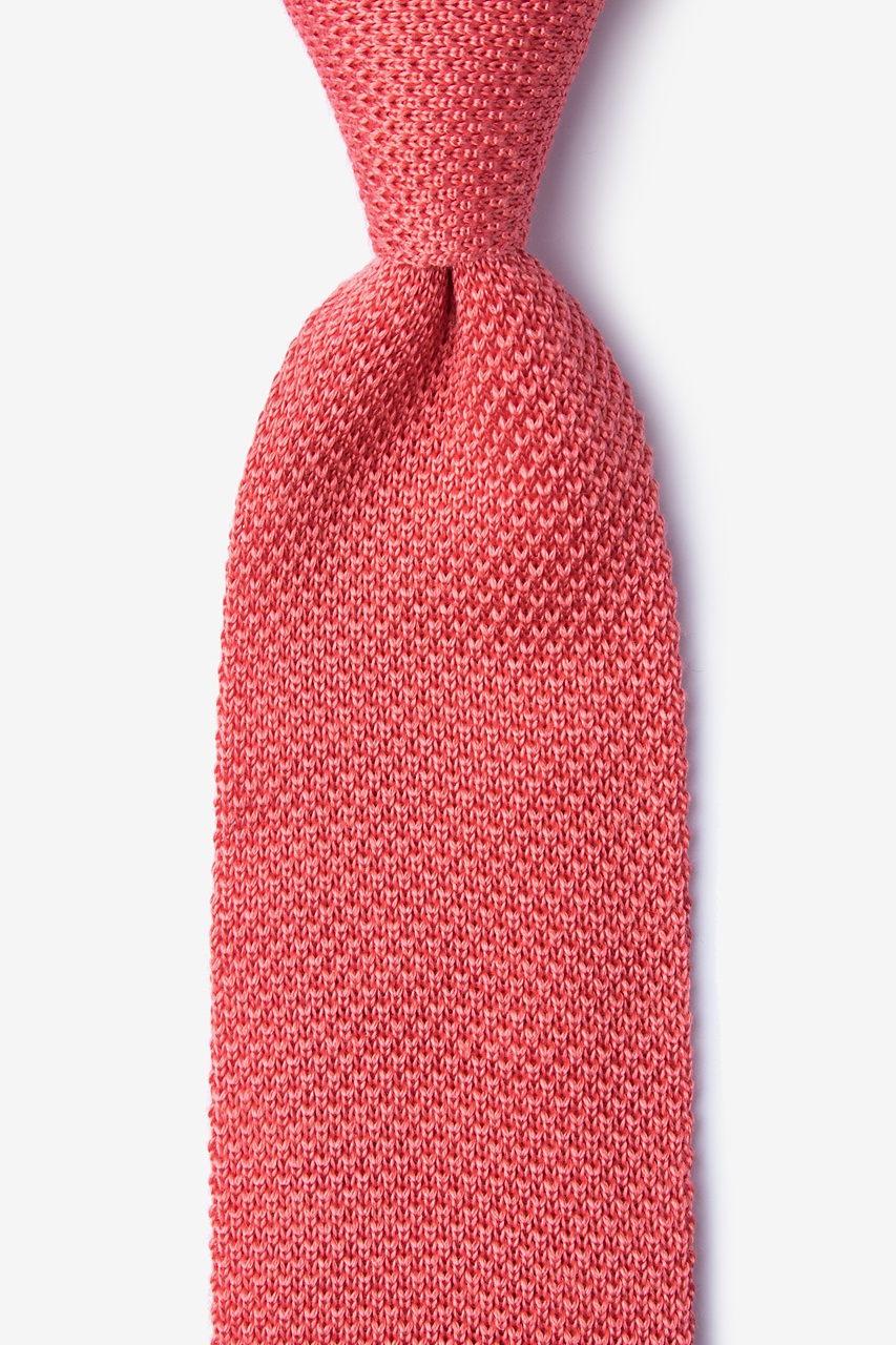 Pink Silk Classic Solid Knit Tie