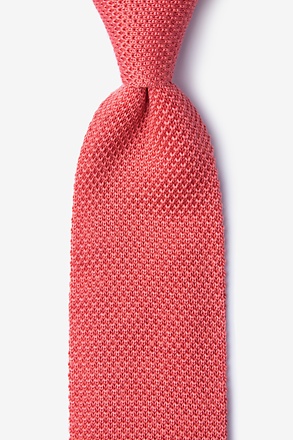 Classic Solid Pink Knit Tie