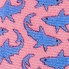 Pink Silk Micro Sharks Self-Tie Bow Tie