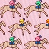 Pink Silk One Horse Race Tie