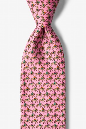 One Horse Race Pink Tie