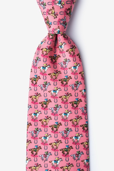 Pink Silk Pony Up Tie