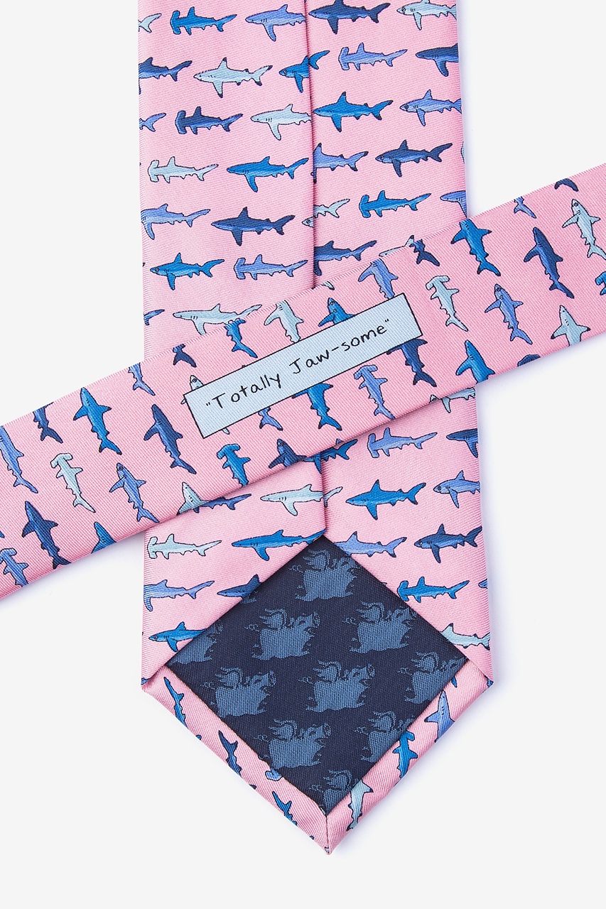 Shark Print Pink Tie Photo (2)