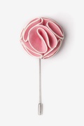 Pink Piped Flower Lapel Pin Photo (0)