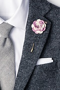 Two-toned Flower Gold Leaf Pink Lapel Pin Photo (1)