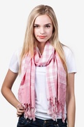 Picnic Check Pink Scarf Photo (2)