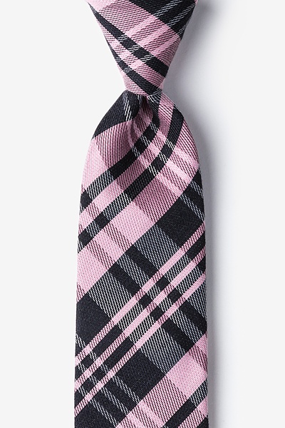 Pink Wool Budapest Plaid Tie | Ties.com