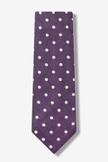 Polka Dot Plum Extra Long Tie Photo (0)