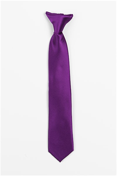 Plum Wine Microfiber Boys Clip-On Tie | Ties.com