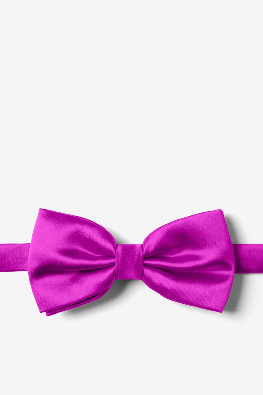 Retro purple plum floral batwing bow tie