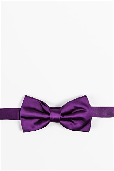 Plum Wine Microfiber Pre-Tied Bow Tie | Ties.com