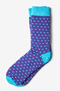 Buena Park Polka Dot Purple Sock Photo (0)