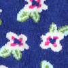 Purple Carded Cotton Garden Grove Floral Medium-Large Sock