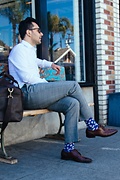 Garden Grove Floral Purple Sock Photo (2)