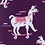 Skateboarding Llama Purple Sock