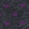 Purple Carded Cotton Power Dots Medium-Large Sock