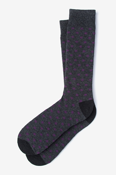 Purple Carded Cotton Power Dots Sock | Ties.com