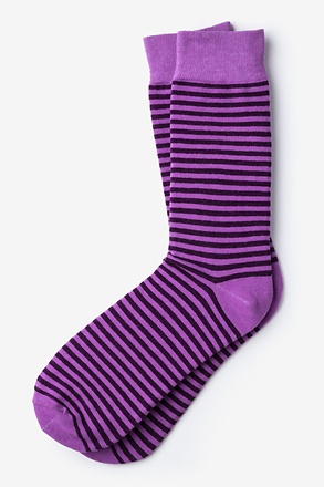 Seal Beach Stripe Purple Sock