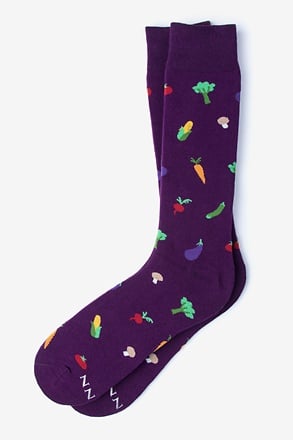 Mixed Vegetable Purple Sock