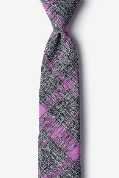 Purple Cotton Kirkland Skinny Tie