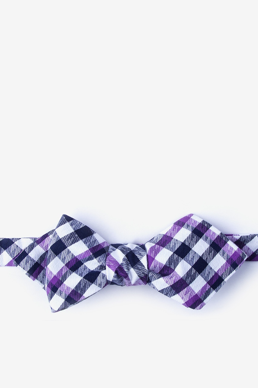 Lance Purple Diamond Tip Bow Tie Photo (0)