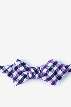 Lance Purple Diamond Tip Bow Tie