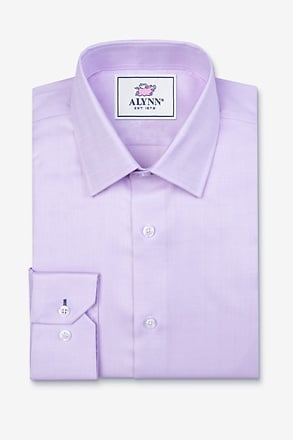 _Oliver Herringbone Purple Dress Shirt_