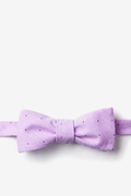 Purple Warner Cotton Polka Dots Batwing Bow Tie Photo (0)