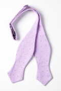 Purple Warner Cotton Polka Dots Diamond Tip Bow Tie Photo (1)