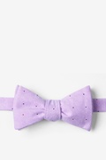 Purple Warner Cotton Polka Dots Self-Tie Bow Tie Photo (0)