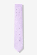 Purple Warner Cotton Polka Dots Skinny Tie Photo (1)
