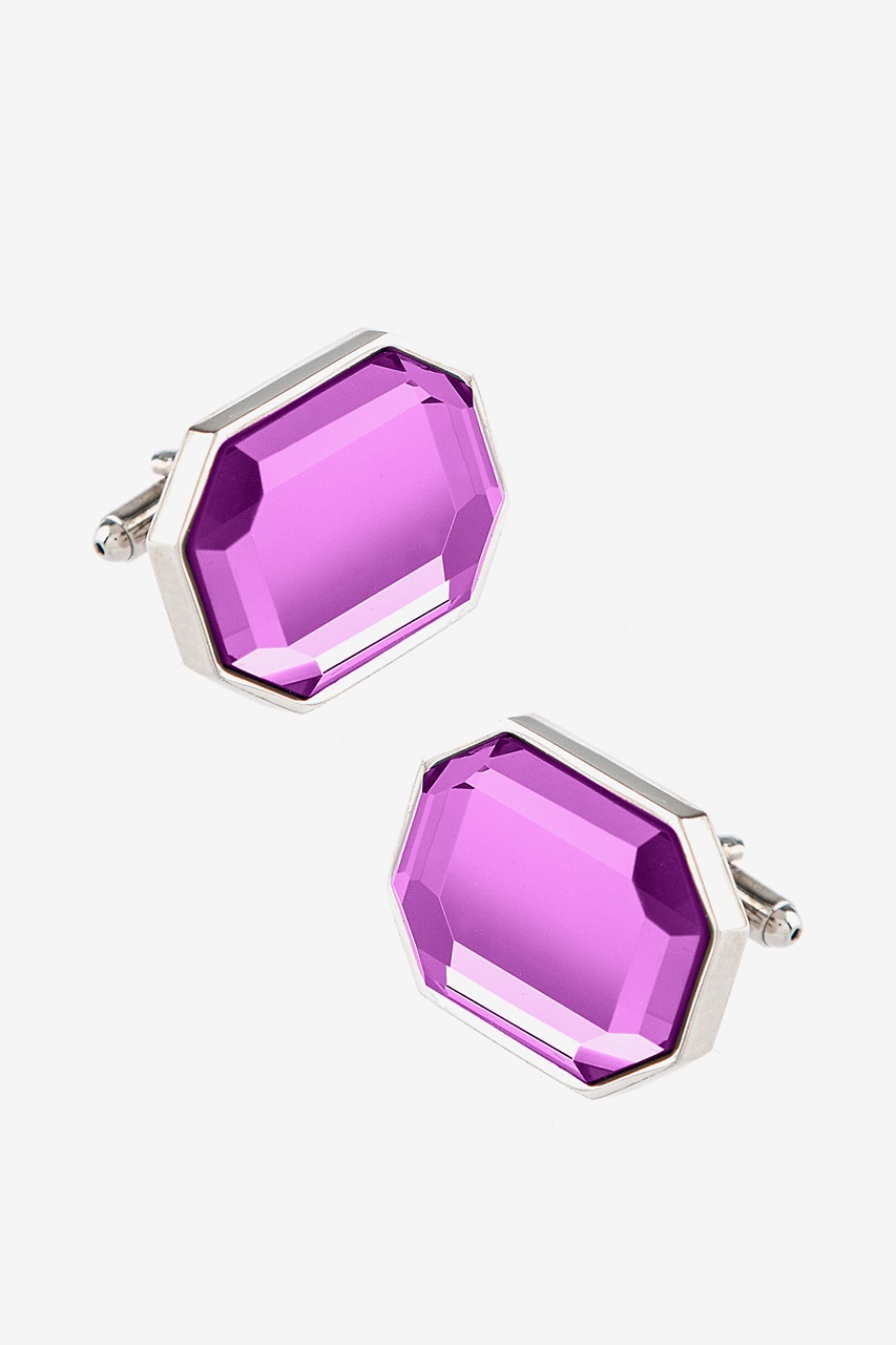 Crown Jewel Purple Cufflinks Photo (0)