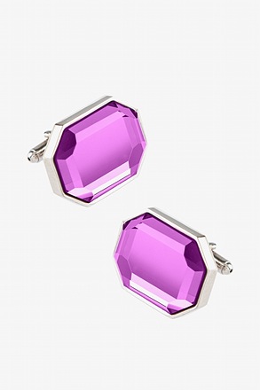 Crown Jewel Purple Cufflinks