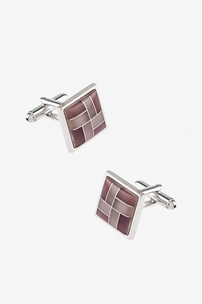 Square Grant Purple Cufflinks
