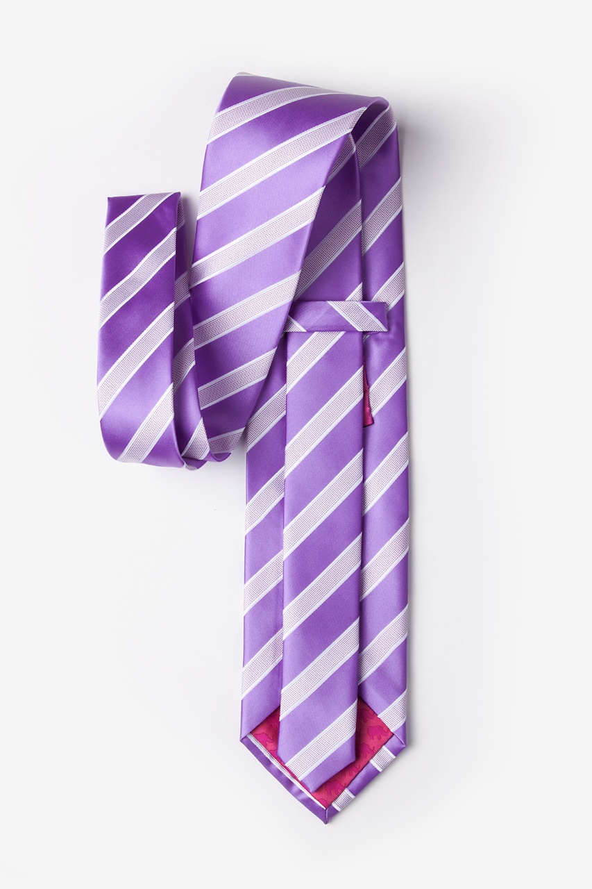 Jefferson Stripe Purple Extra Long Tie Photo (1)