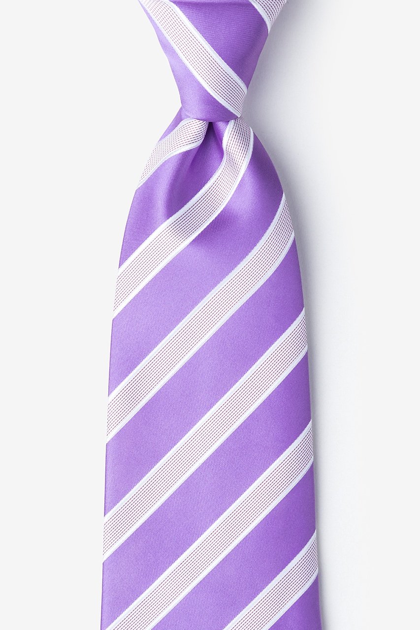 Jefferson Stripe Purple Extra Long Tie Photo (0)