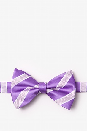 _Jefferson Stripe Purple Pre-Tied Bow Tie_