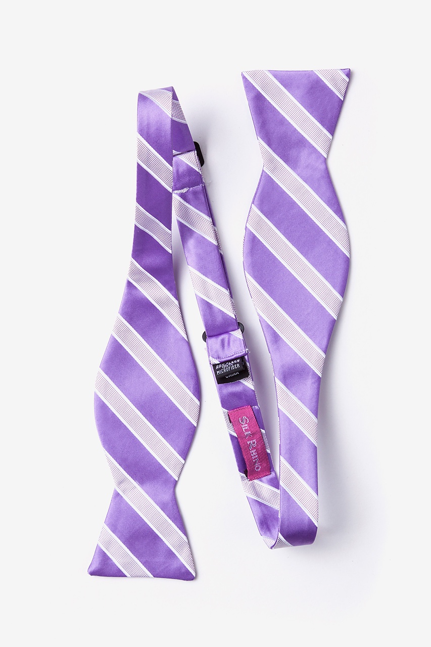 Jefferson Stripe Purple Self-Tie Bow Tie Photo (1)