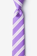 Jefferson Stripe Purple Skinny Tie Photo (0)