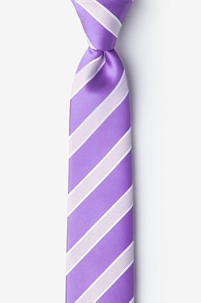 _Jefferson Stripe Purple Skinny Tie_
