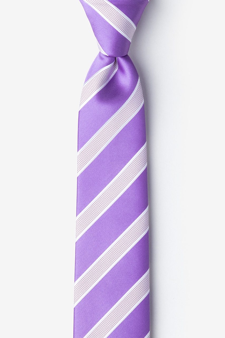 Jefferson Stripe Purple Tie For Boys Photo (0)