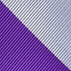 Purple Microfiber Purple & Silver Stripe Pre-Tied Bow Tie