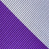 Purple Microfiber Purple & Silver Stripe Skinny Tie