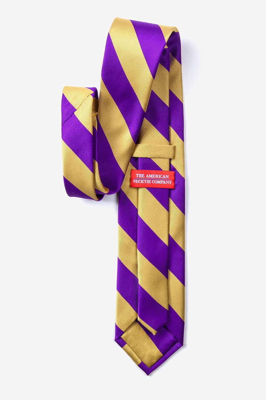 Purple & Gold Stripe Extra Long Tie Photo (1)