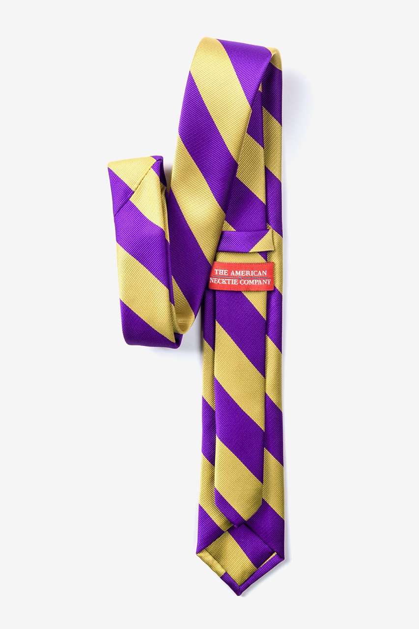 Purple & Gold Stripe Skinny Tie Photo (1)